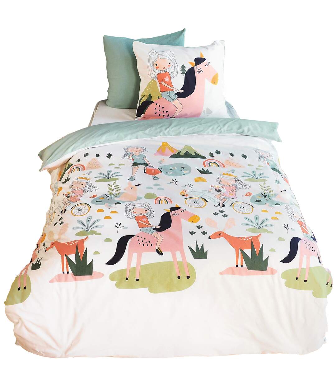 Parure de lit enfant TESS RANDO coton BCI MIG Taie 63x63 cm-2