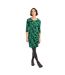 Womens/ladies Shafika Printed Jersey Midi Dress Night Blue Weird Fish-1