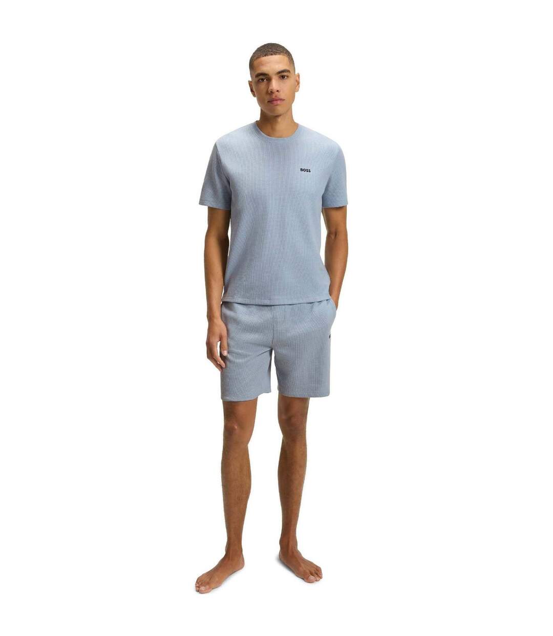 Haut De Pyjama Homme Bleu Boss-1