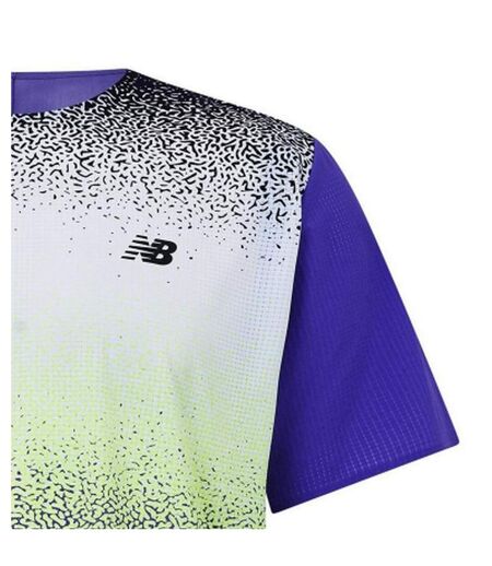 Mens Race Day Speckle Logo T-shirt Blue New Balance