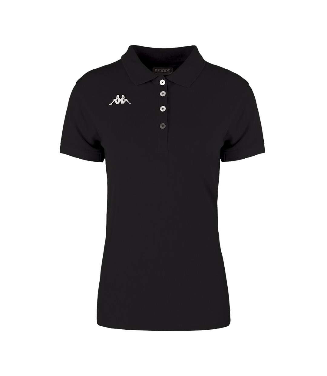 Polo noir femme kappa menata-1