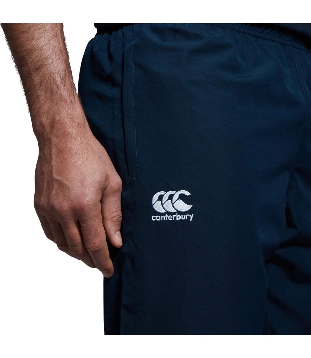 Mens Club Plain Tapered Leg Tracksuit Bottoms Navy Canterbury-4