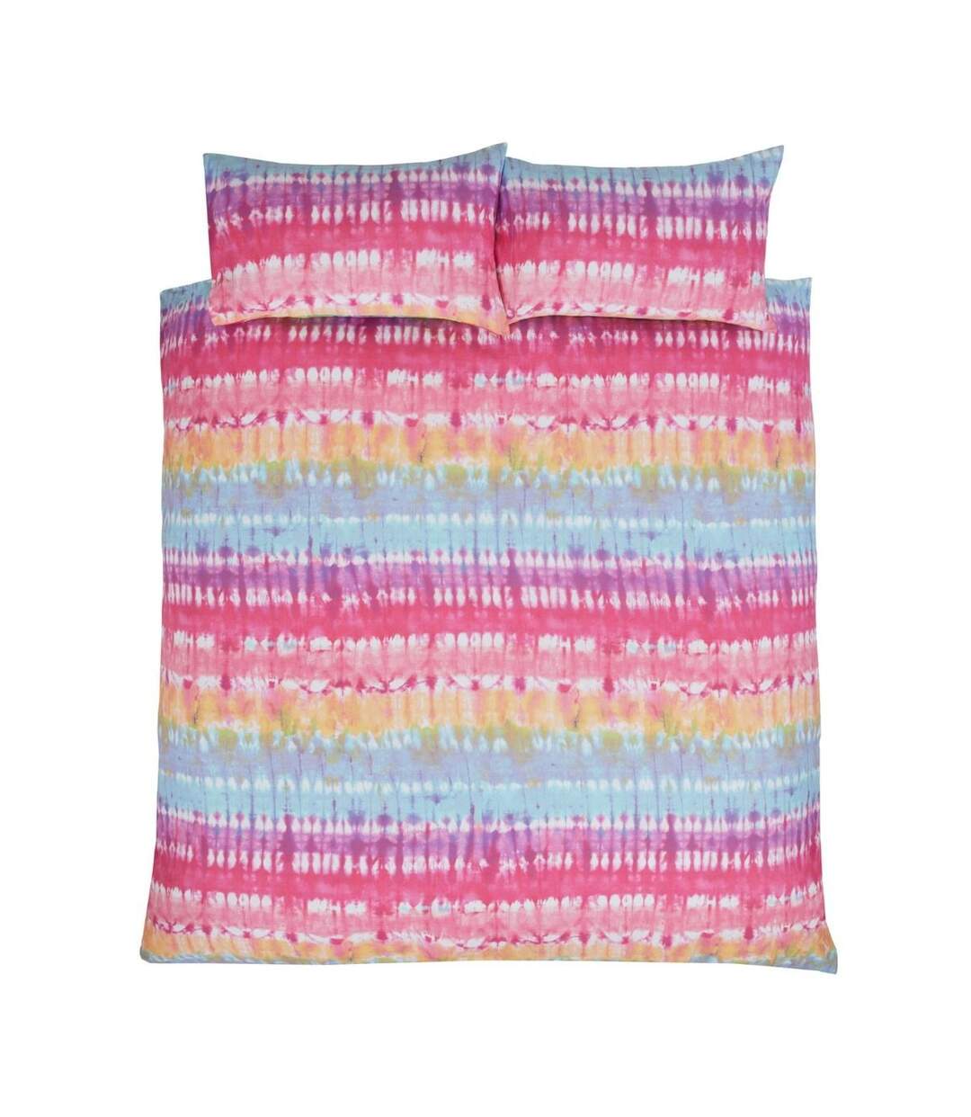 Tie dye duvet cover set blue/pink/yellow Rapport-1