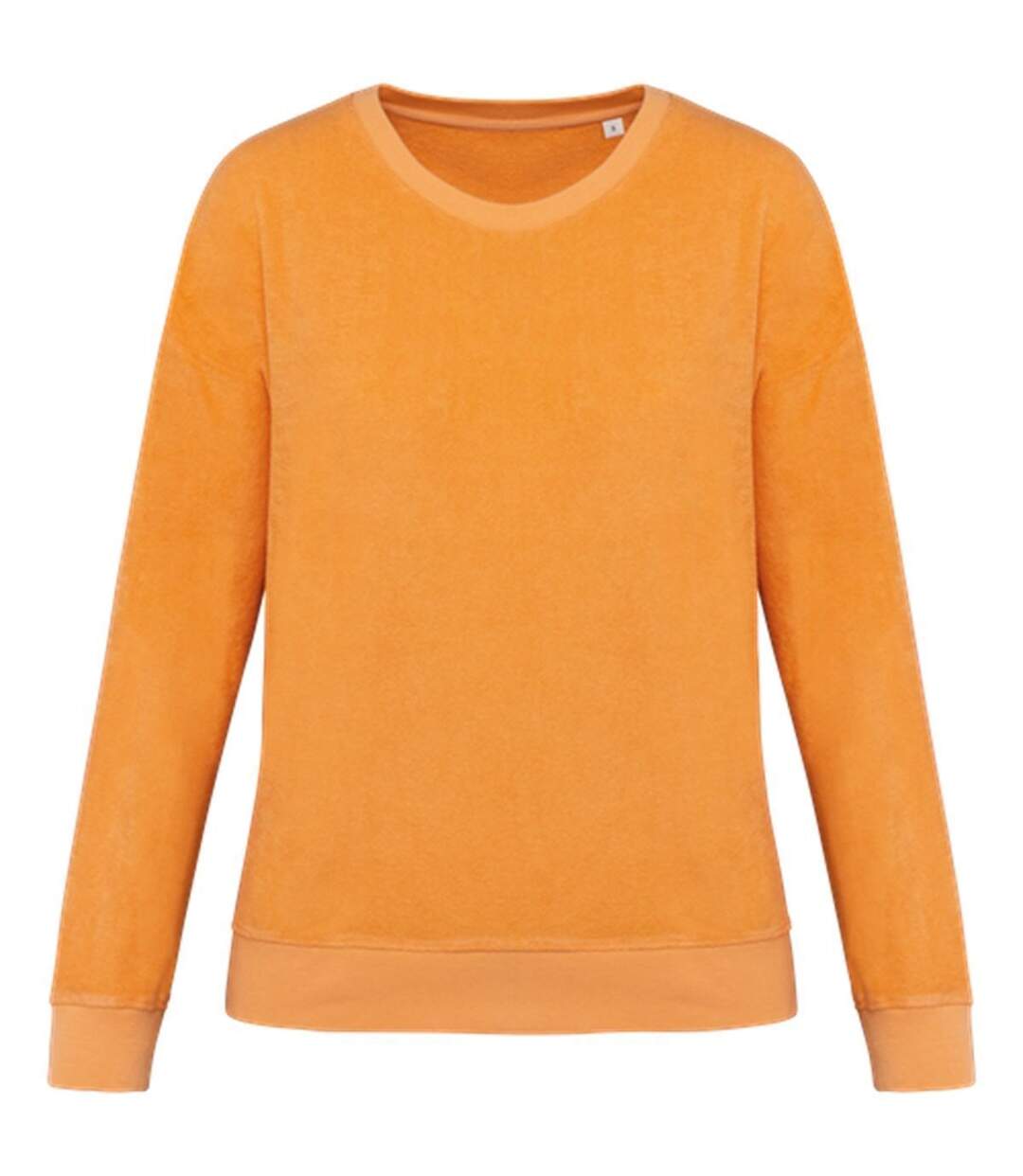 Sweat écoresponsable en éponge - Femme - PAT413 - orange abricot-1