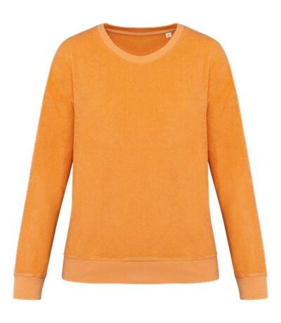 Sweat écoresponsable en éponge - Femme - PAT413 - orange abricot