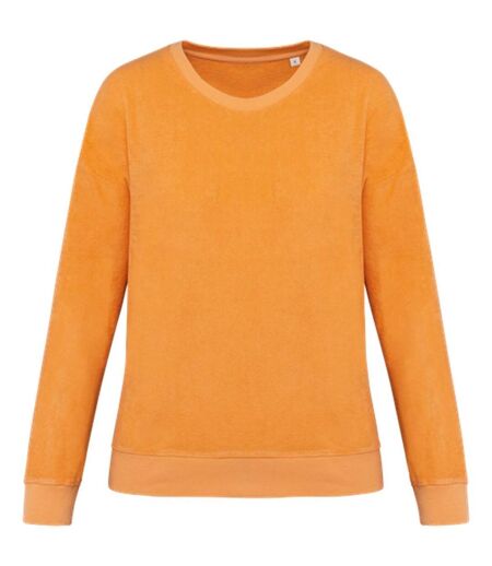 Sweat écoresponsable en éponge - Femme - PAT413 - orange abricot