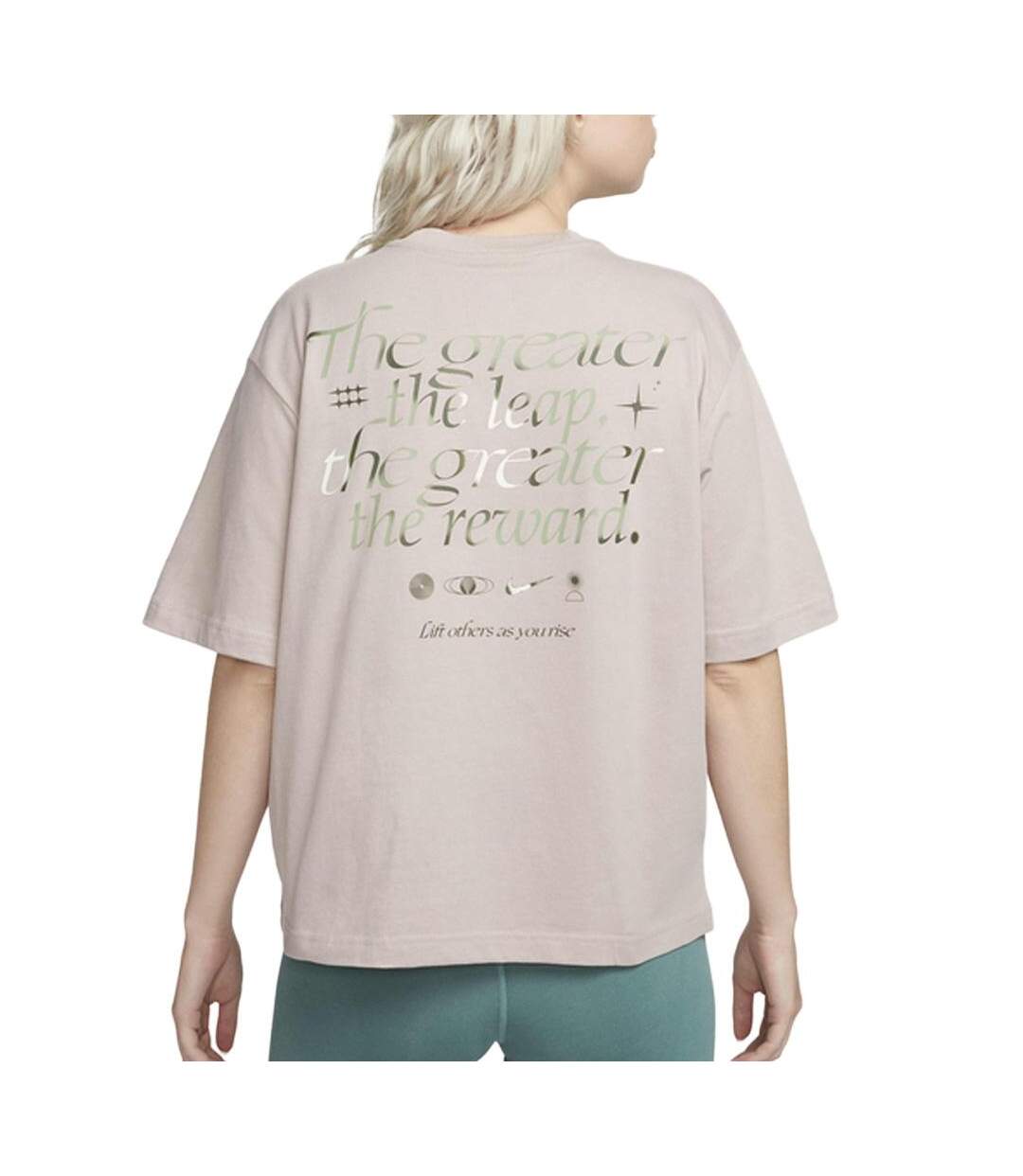 T-Shirt beige femme nike jumpman-2