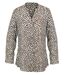 Chemisier Femme Imprimé Léopard Fluide Viscose Beige-1