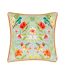 Nectar contrast piping velvet blossom cushion cover 43cm x 43cm white/orange Wylder-1