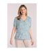 Womens/ladies cannes button top khaki green Mountain Warehouse-1