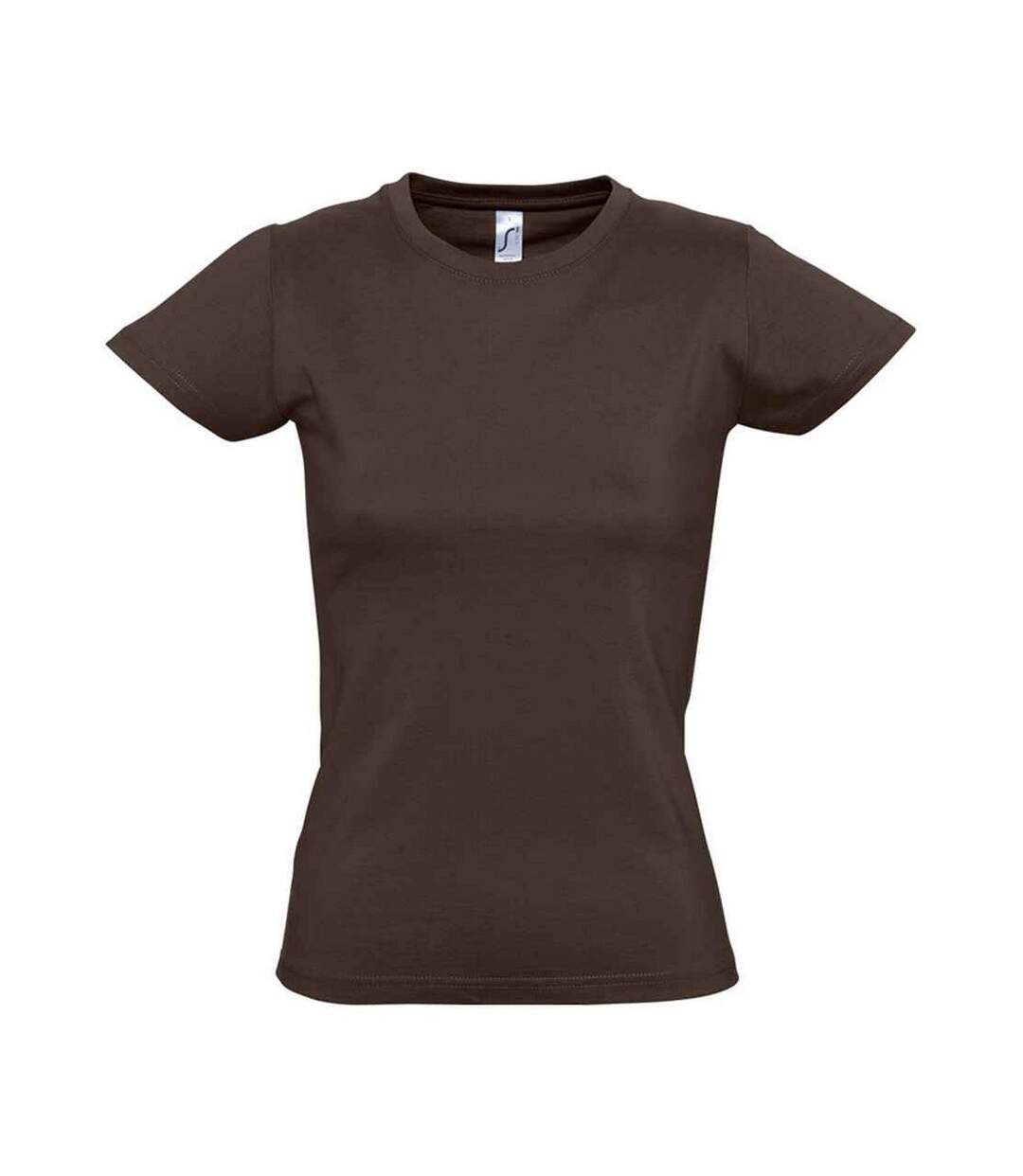 Womens/ladies Imperial T-shirt Chocolate SOLS-1