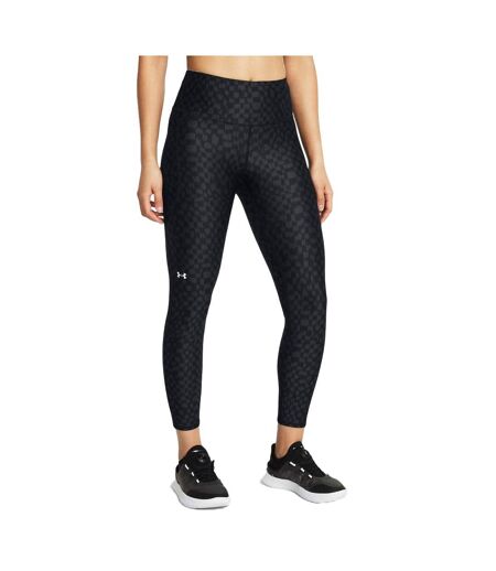 Womens/ladies Heatgear Printed Ankle Length Leggings Black Under Armour