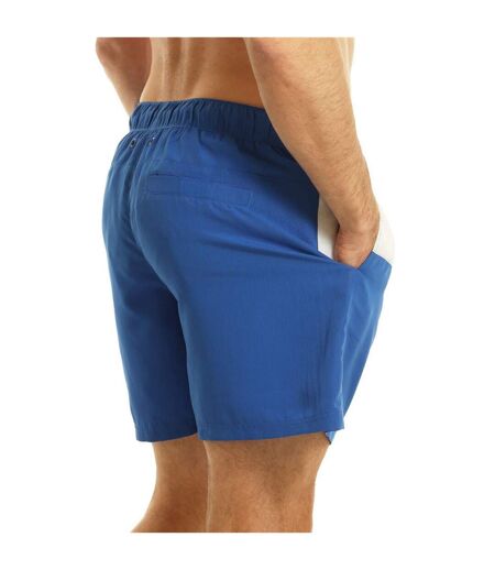 Mens contrast striped swim shorts royal blue/white RIPT Essentials