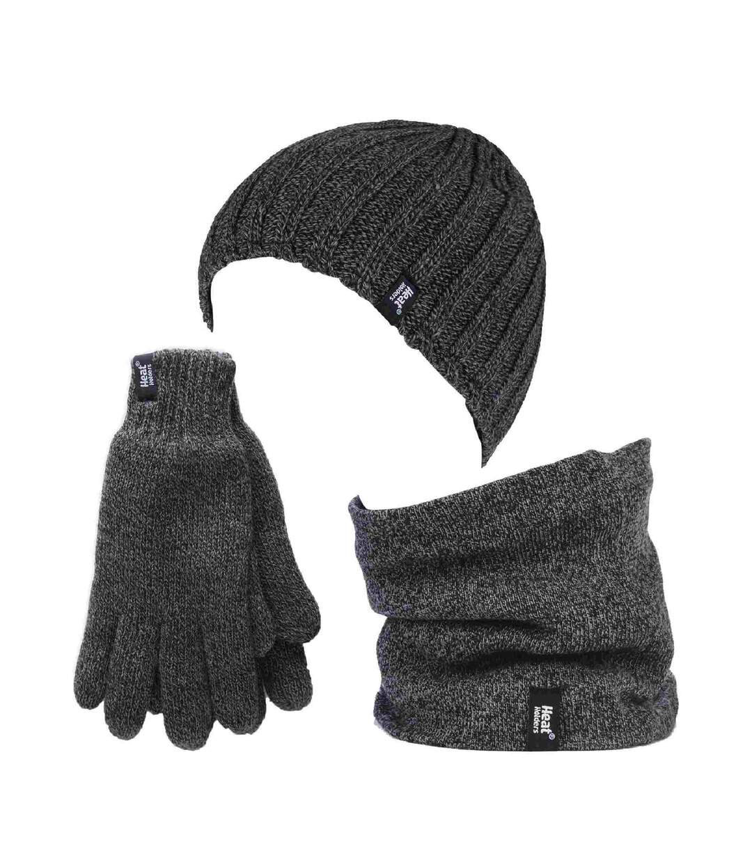 Heat Holders - Ensemble Bonnet Cache-cou Gants Polaire Thermique Homme-1
