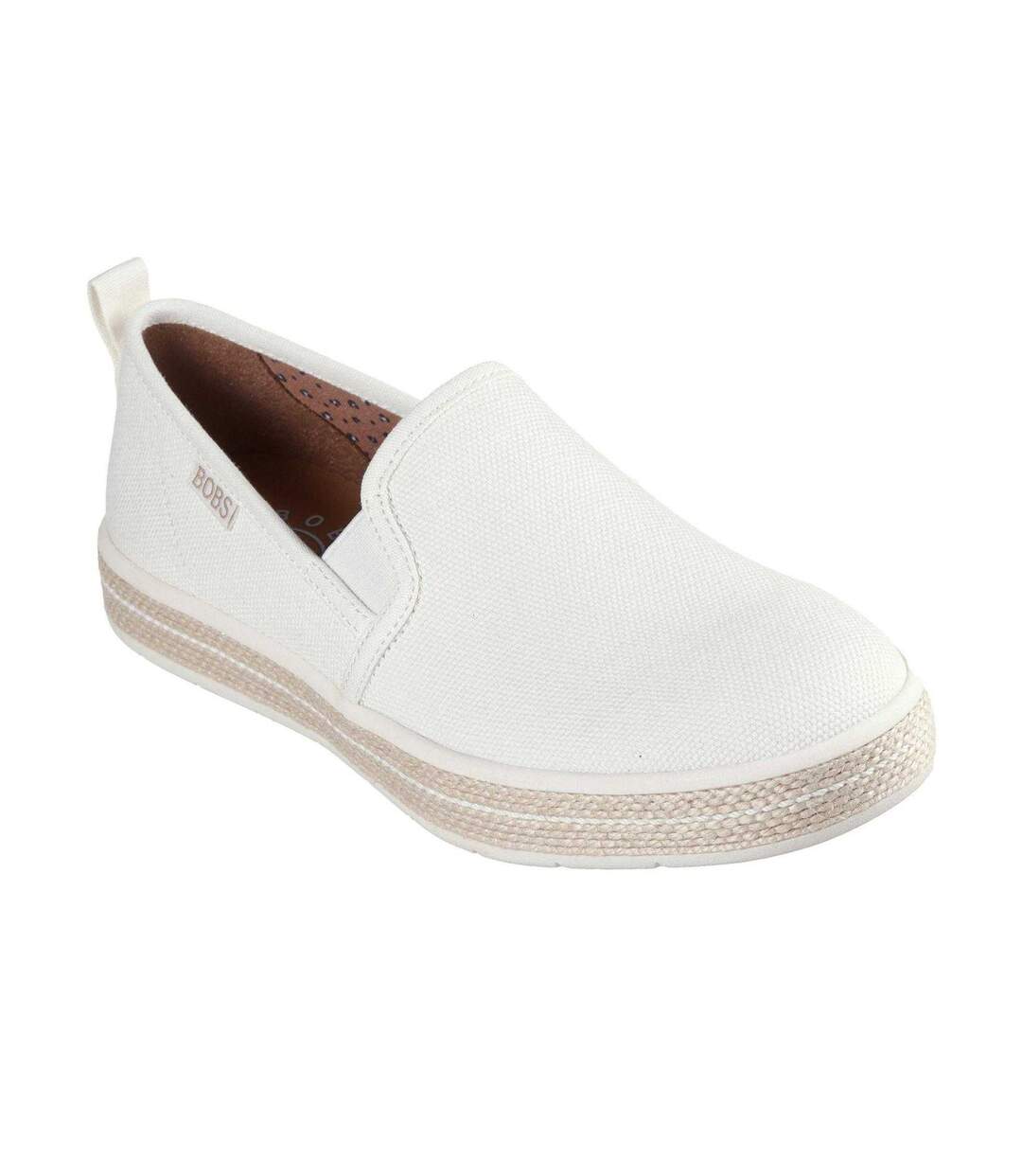 Espadrilles Flexpadrill Femme Blanc Cassé Skechers-1