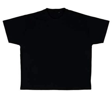T-shirt manches courtes surdimensionné 4XL au 15XL - Unisexe - MYS110 - noir