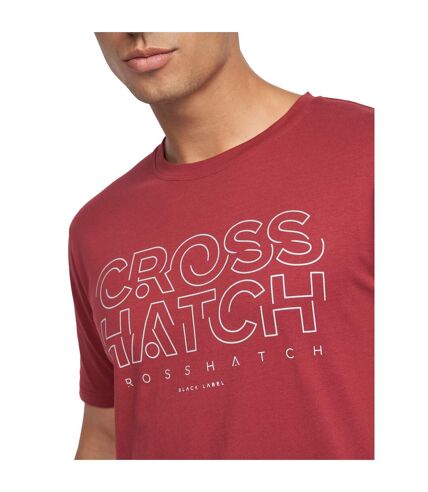 T-shirt helty homme rouge foncé Crosshatch Crosshatch