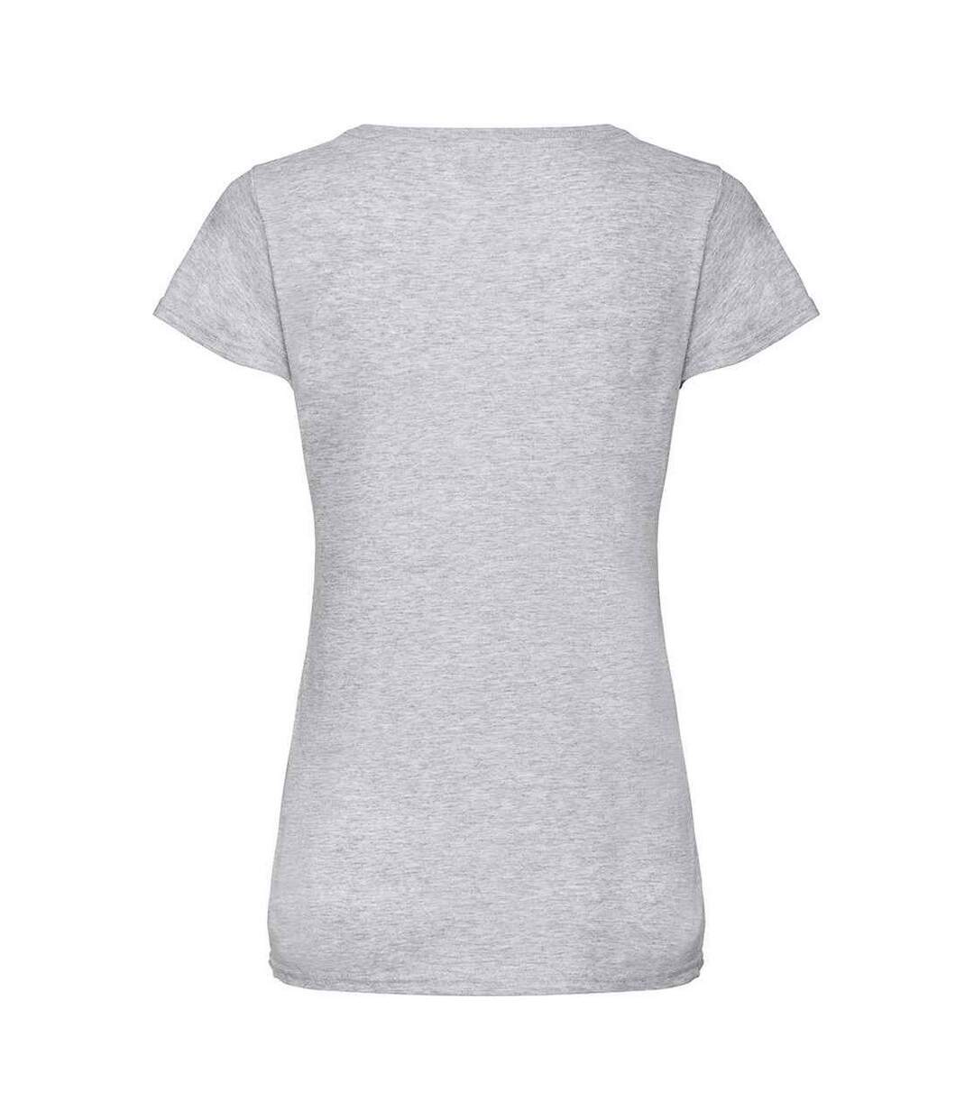 T-shirt original femme gris chiné Fruit of the Loom