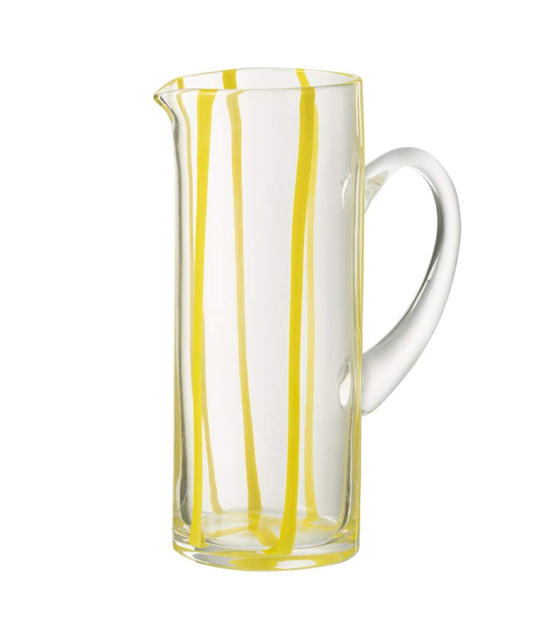 Carafe Rayures en Verre Ophelie 25cm Jaune-1
