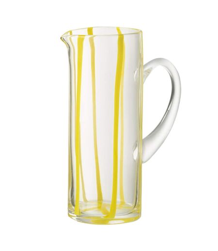 Carafe Rayures en Verre Ophelie 25cm Jaune