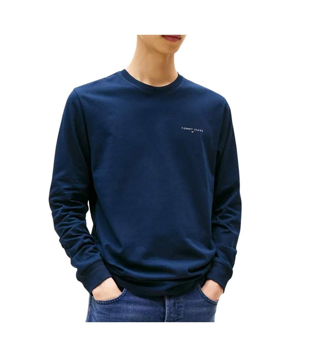 T-Shirt manches longues bleu homme tommy hilfiger chest - m-1