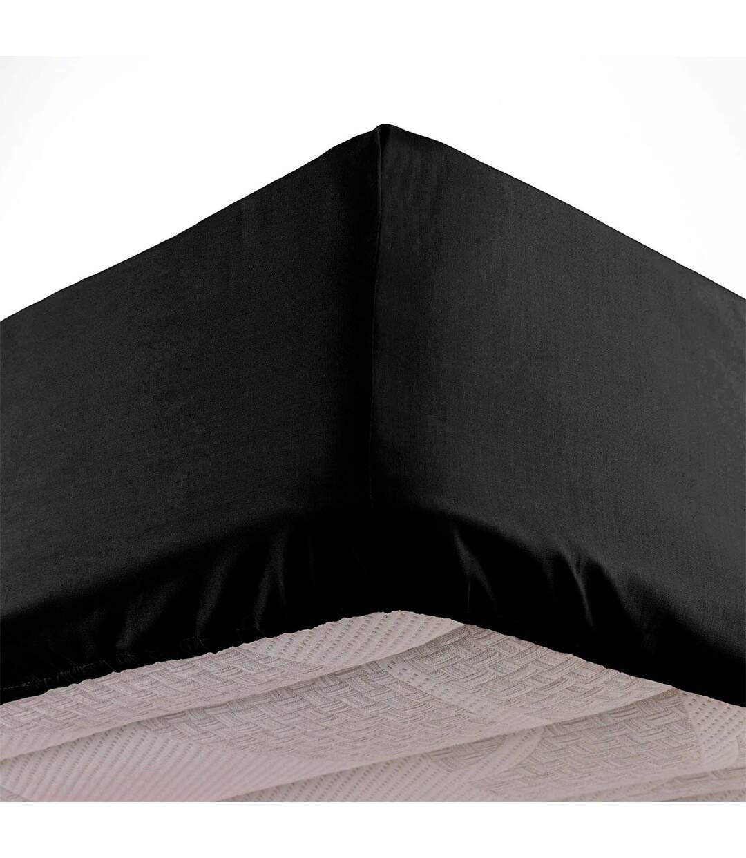 Drap Housse Microfibre Oscar 90x190cm Noir-1
