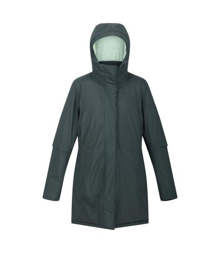 Veste imperméable yewbank femme vert foncé / menthe douce Regatta