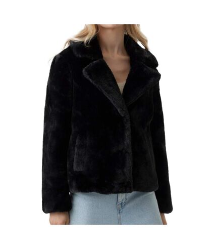 Veste en fausse Fourrure Noir Femme Vero Moda Suialison - L