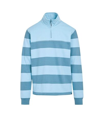 Mens agilno striped half zip fleece top powder blue/coronet blue Regatta