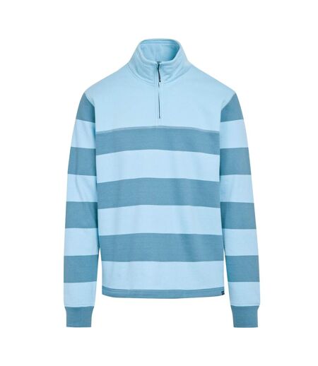 Mens agilno striped half zip fleece top powder blue/coronet blue Regatta