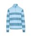 Mens agilno striped half zip fleece top powder blue/coronet blue Regatta