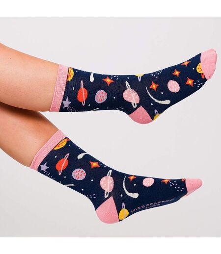 1 Pack Ladies Novelty Space Enthusiast Bamboo Socks