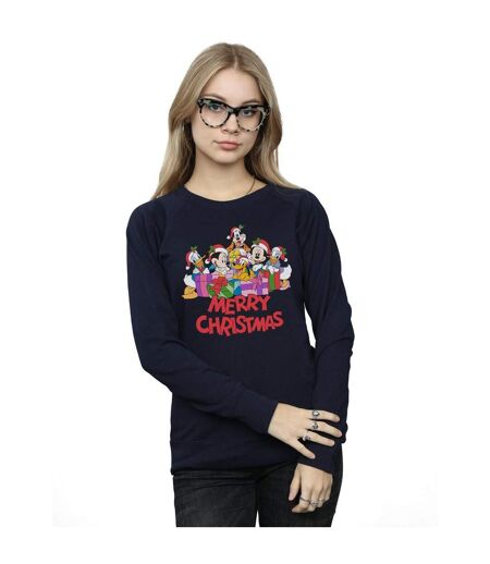 Disney Sweat-shirt de Noël Mickey Mouse And Friends - Femmes/Ladies (Bleu marine) - UTBI28042