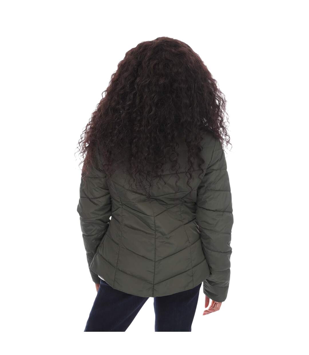 Womens/ladies Renika Short Puffer Jacket Khaki Green Ted Baker-2