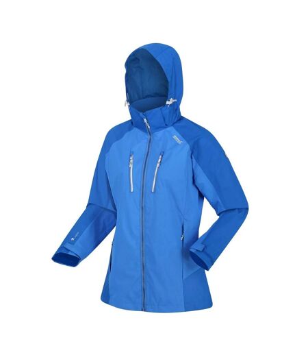 Regatta Womens/Ladies Calderdale IV Waterproof Jacket (Ethereal/Vallarta Blue) - UTRG5841