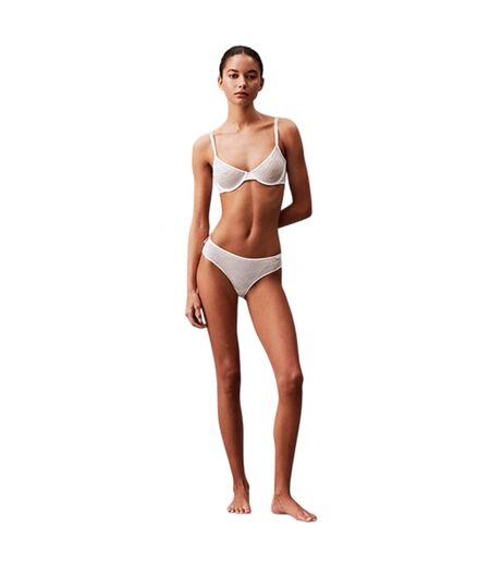 Womens/ladies Demi Unlined Bra White Calvin Klein