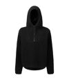 TriDri Womens/Ladies Sherpa Fleece Quarter Zip Hoodie (Black)