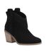 Womens/ladies Constance Leather Ankle Boots Black Toms-1