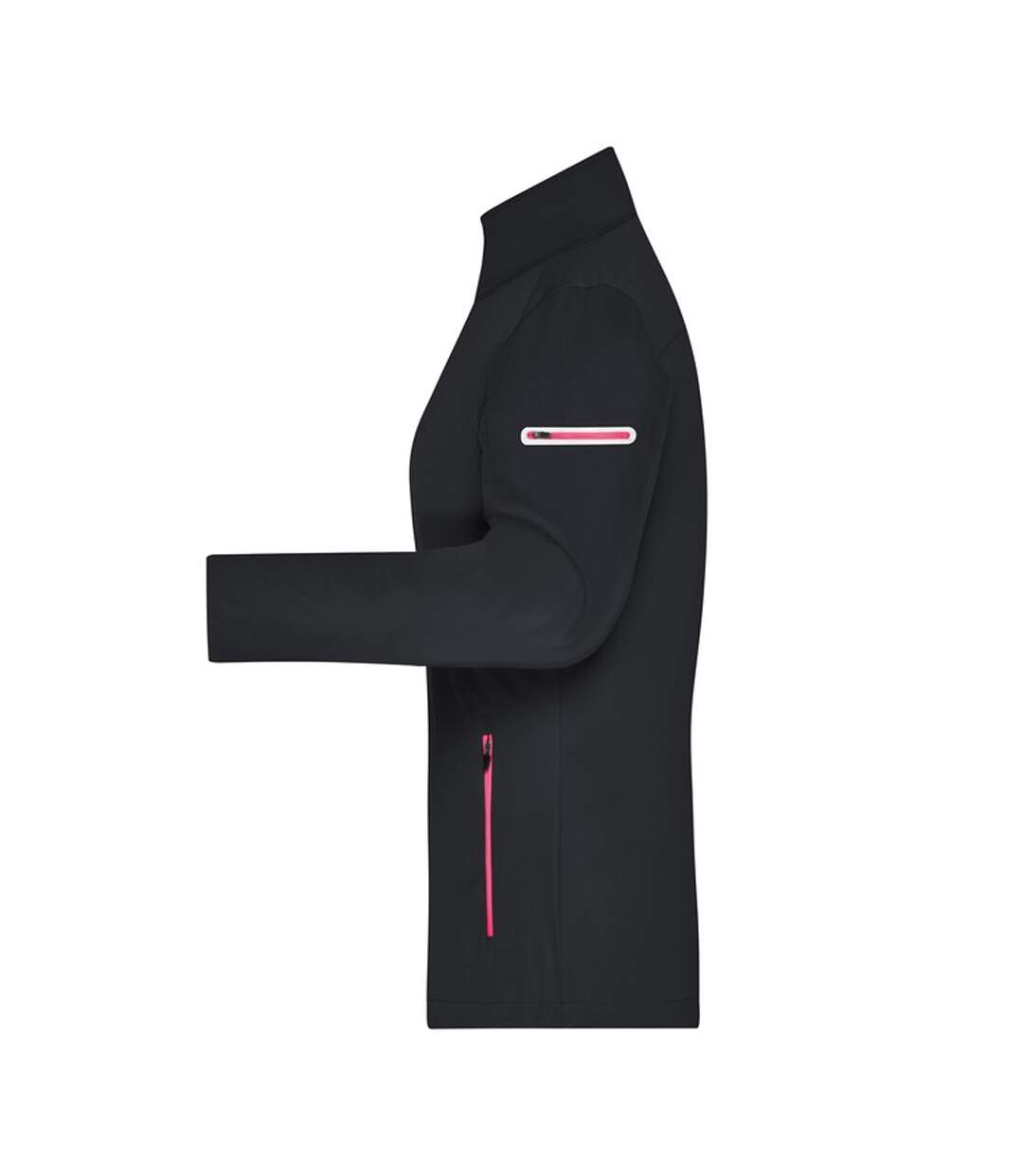 Veste Softshell Femme Noir Rouge Clair James And Nicholson-3