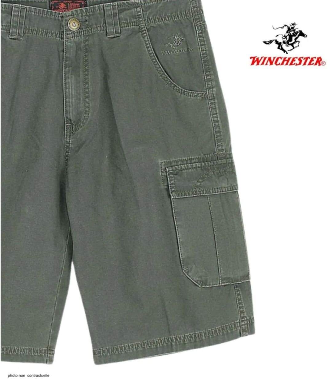Bermuda homme WINCHESTER IDAHO1 vert olive : le short cargo multi-poches ultra-résistant-4