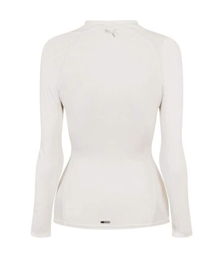 Womens/ladies Pro Vent Base Layer Top White Puma