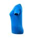 Womens/ladies Crossover Nice T-shirt Azure Blue Mascot-3