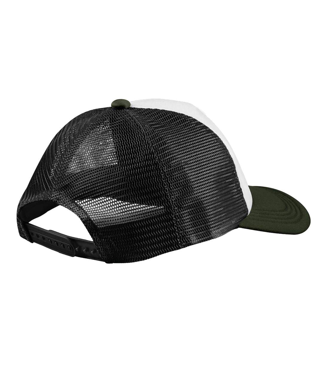 Casquette Trucker Motif/style Rétro Adulte Noir Olive Foncé Beechfield-2