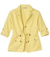 Women's Linen and Viscose Safari Jacket - Yellow Atlas For Men