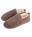 Mens avi sheepskin hard sole slippers truffle brown Eastern Counties Leather