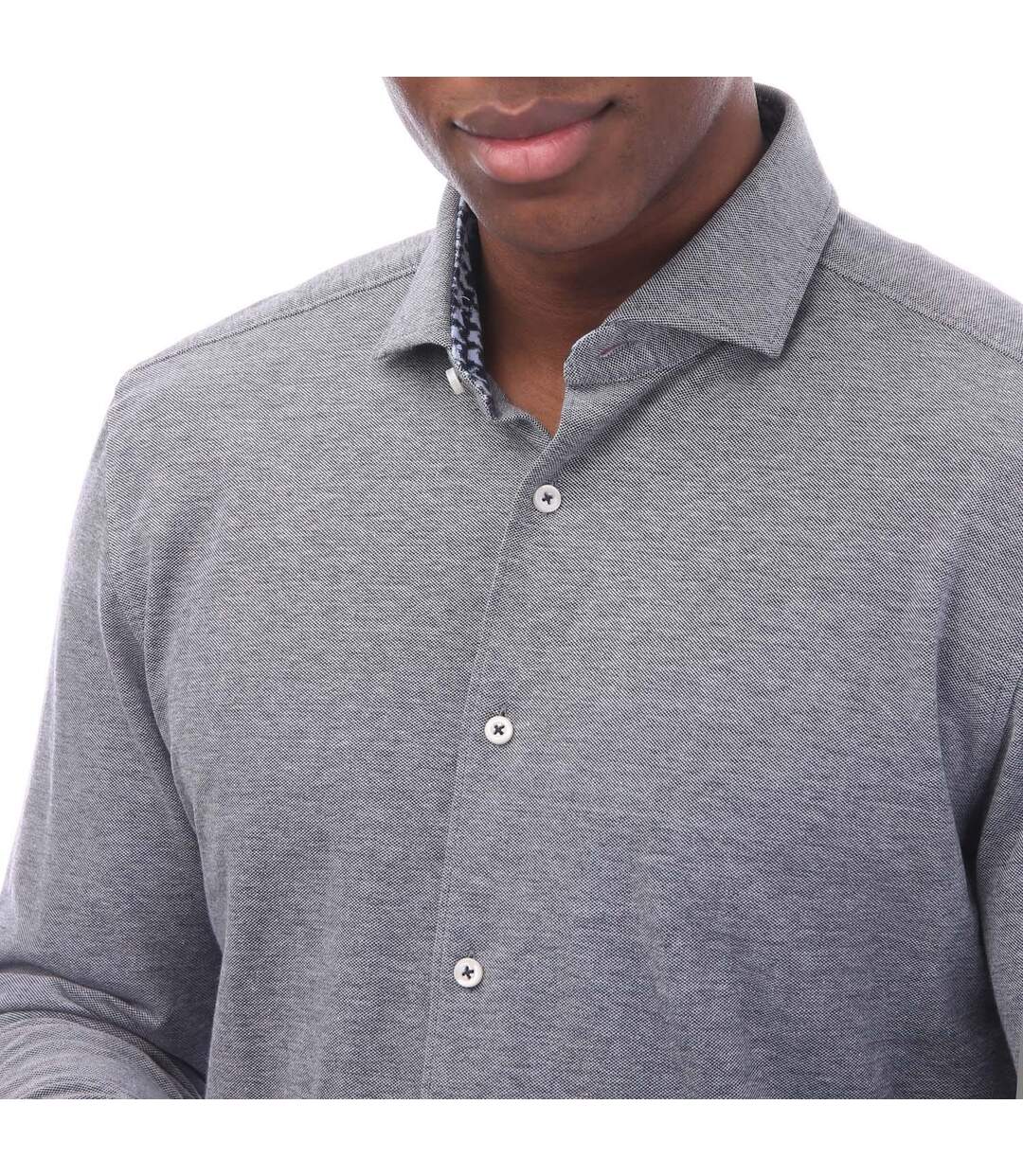 Chemise Manches Longues Homme Bleu Foncé Hugo Boss-4