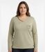 Tee-shirt AXONE DONA1B beige grande taille : le confort de l'imprimé fantaisie-1