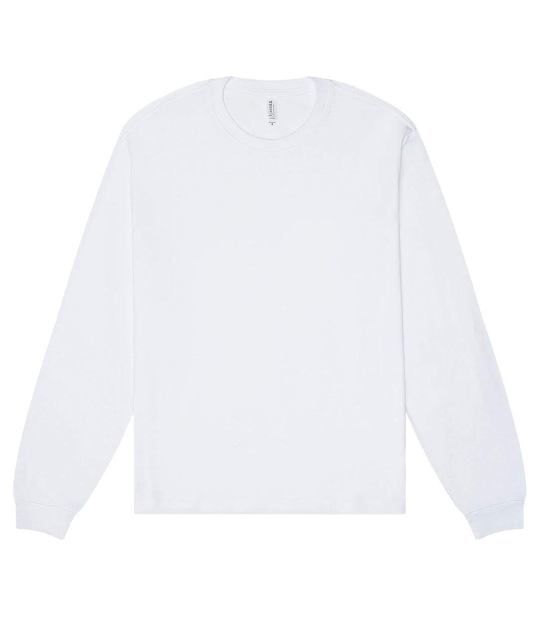 Unisex Adult Heavyweight Boxy Long-sleeved T-shirt White Bella + Canvas-1
