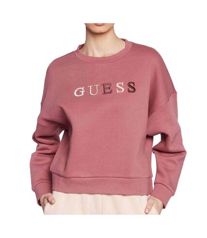 Sweat Rose Foncé Femme Guess Bluza - XL