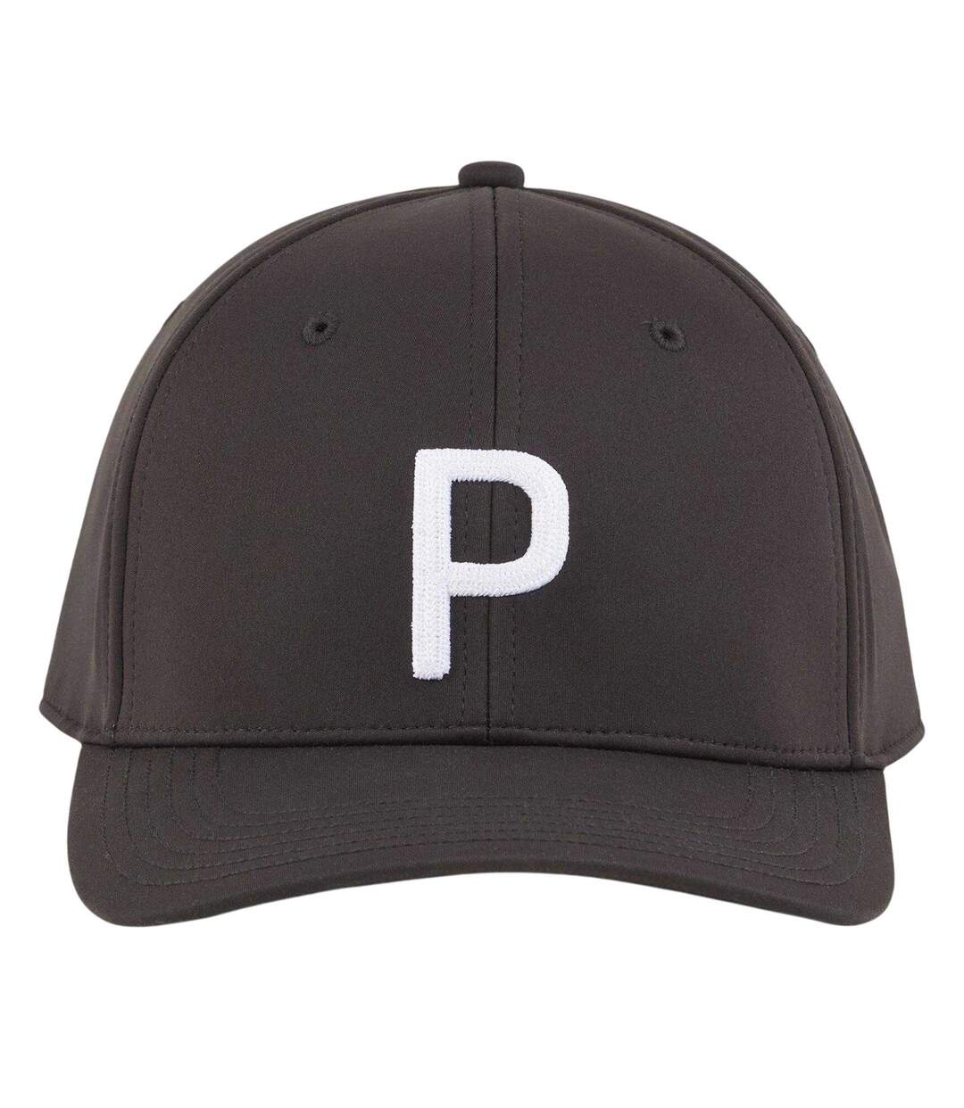 Mens Embroidered Logo Thermal Golf Cap Black White Puma-1